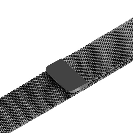 Pasek Crong Milano Steel do Apple Watch 49/46/45/44 mm Bransoleta Grafitowa