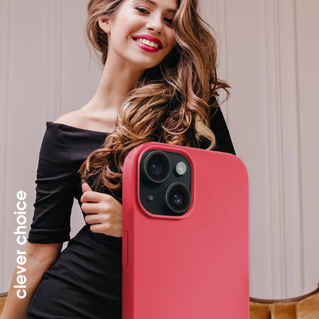 Crong Color Cover Magnetic - Funda para iPhone 15 Plus MagSafe (Rosa)