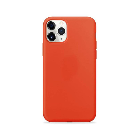 Etui Crong Color Cover do iPhone 11 Pro Silikonowe Czerwone z Mikrofibrą