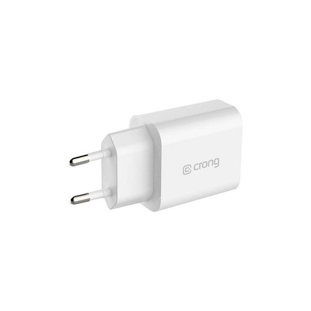 Crong USB-C Reiseladegerät - USB-C Power Delivery 20W Netzladegerät (weiß)