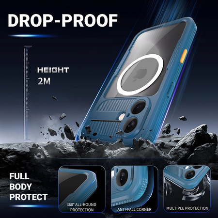 Crong Seal Cover - Voděodolný kryt IP68 pro iPhone 17 Pro (Marine)