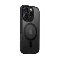 Crong Hybrid Frost MAG Cover - Case with MagSafe for iPhone 16 Pro (Black)
