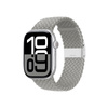 Crong Wave Band - Geflochtenes Armband für Apple Watch 38/40/41/42 mm (hellgrau)