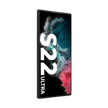 Crong Color Cover - Θήκη σιλικόνης για Samsung Galaxy S22 Ultra (Μαύρο)