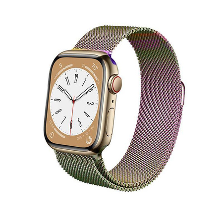 Crong Milano Steel - Řemínek z nerezové oceli pro Apple Watch 38/40/41 mm (duhový)