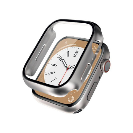 Hybridní pouzdro na hodinky Crong - Skleněné pouzdro na Apple Watch 40 mm (Starlight)