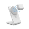 Ładowarka Indukcyjna MagSafe Crong MagSpot™ Stand do iPhone i AirPods 2w1 Biała