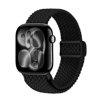Cinturino Crong Wave - Cinturino intrecciato per Apple Watch 38/40/41/42 mm (nero)