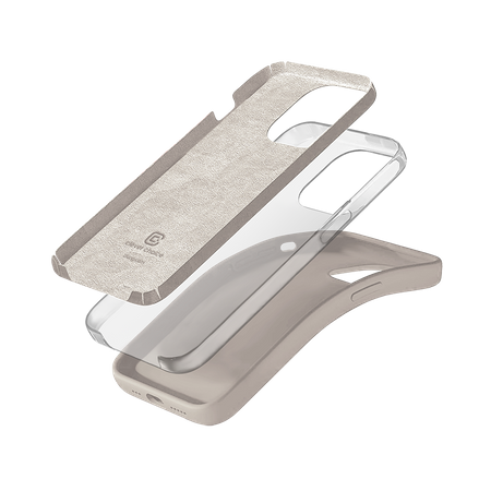 Crong színes tok mágneses tok - iPhone 14 Pro Max MagSafe tok (kőbézs)