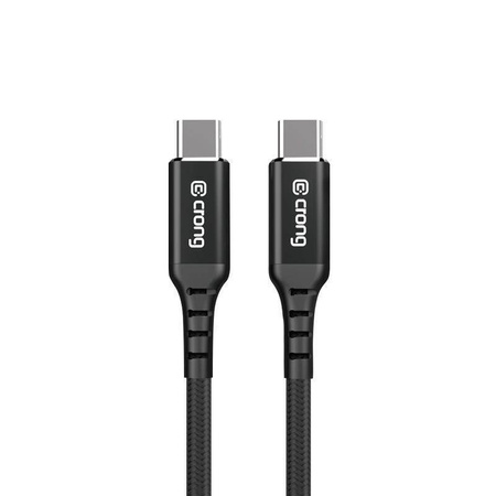 Crong Armor Link - 60W 3A kabel USB-C na USB-C Power Delivery Fast Charging 25cm (černý)