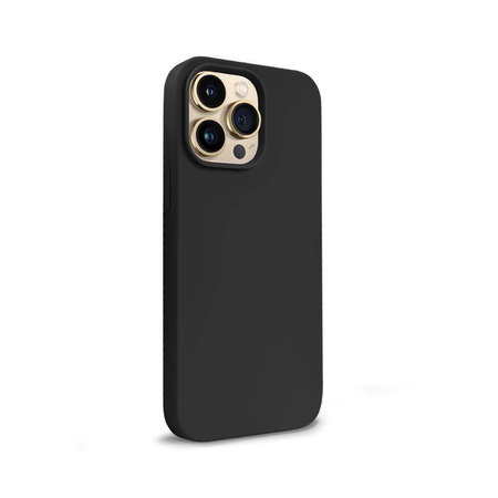 Crong Color Cover Magnetic - Silikonhülle mit MagSafe für iPhone 14 Pro (schwarz)