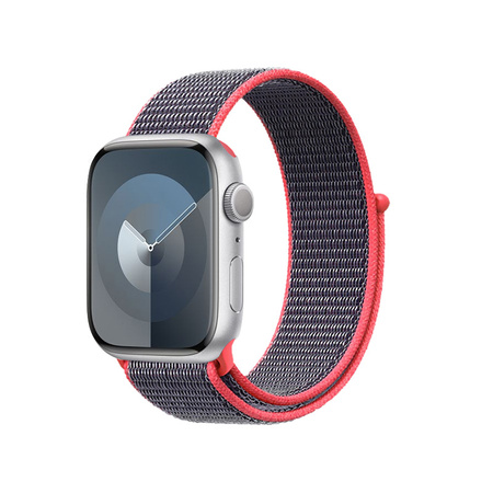 Crong Nylon - Sportovní řemínek pro Apple Watch 42/44/45/49 mm (Elektricky růžová)