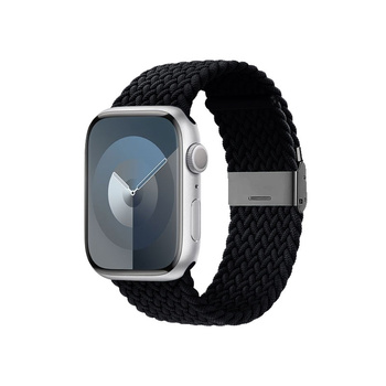 Crong Wave Band - Pletený řemínek pro Apple Watch 38/40/41 mm (grafitová)