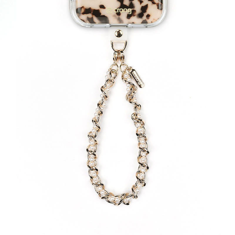 Crong Phone Charm Pearl Twist – каишка за китка за телефон с перли