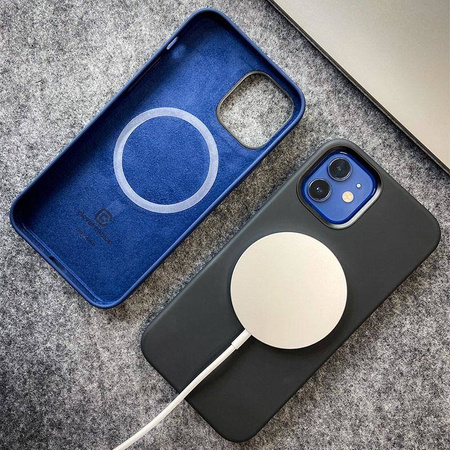 Crong Color Cover Magnetic - iPhone 12 / iPhone 12 Pro MagSafe Hülle (marineblau)