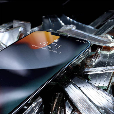 Szkło Crong 7D Nano Flexible Glass do iPhone 13 Mini Hybrydowe 9H na Cały Ekran