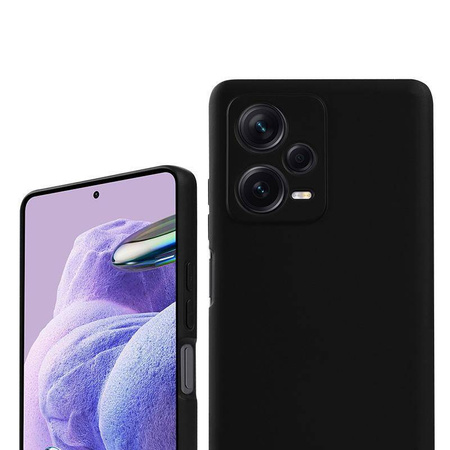 Crong Color Cover - Silikonové pouzdro pro Xiaomi Redmi Note 12 Pro+ 5G (černé)