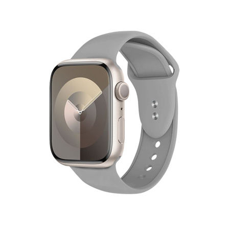 Crong Liquid - Řemínek pro Apple Watch 42/44/45/49 mm (šedý)