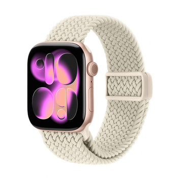 Crong Wave Band - Cinturino intrecciato per Apple Watch 38/40/41/42 mm (beige)