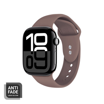 Crong Liquid - Řemínek pro Apple Watch 44/45/46/49 mm (hnědý)