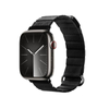 Crong Eclipse - Mágneses Bőr Apple Watch Szíj 44/45/46/49 mm (Fekete)