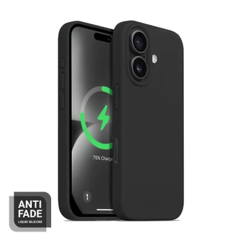 Funda magnética Crong Color Cover para iPhone 16 MagSafe (negra)