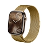 Crong Milano Steel - Stainless Steel Strap for Apple Watch 42/44/45/49 mm (Gold)