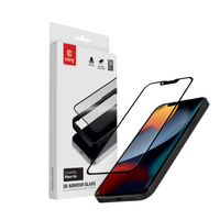 Crong 3D páncélüveg - edzett üveg iPhone 17e / 16e / 14 / 13 / 13 Pro + beépítőkeret