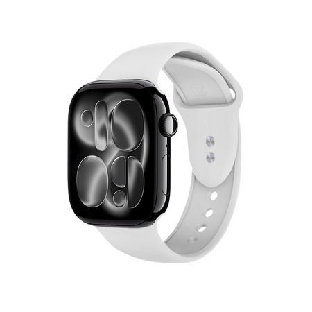 Pasek Crong Liquid do Apple Watch 42/41/40/38 mm Biały Silikonowy