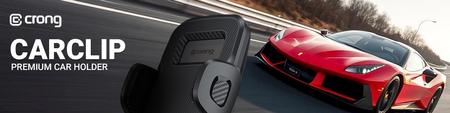 Crong Carclip Air Vent - Universal Car Air Vent Holder (Black)