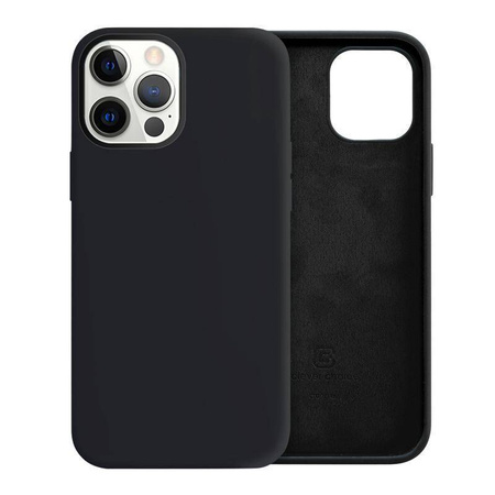 Crong Color Cover - Silikonový kryt pro iPhone 12 / iPhone 12 Pro (černý)