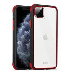 Funda transparente Crong Trace para iPhone 11 Pro (negra/roja)