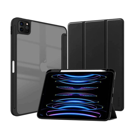 Crong PrimeFolio - iPad Air 11" Tasche M3 (2025) / iPad Air 11" M2 (2024) / iPad Air 10.9" (5. - 4. Gen.) / iPad Pro 11" (2022-2021) (schwarz/transparent)