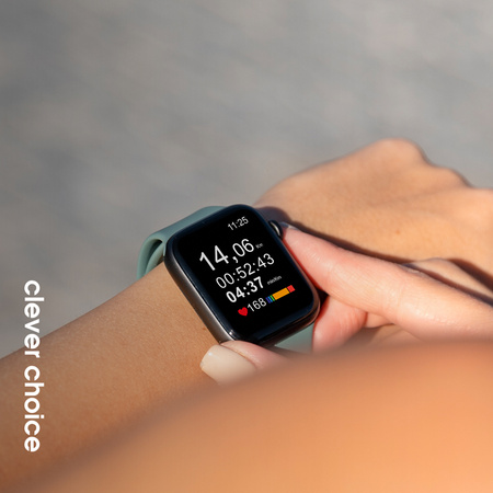 Pasek Crong Liquid do Apple Watch 42/41/40/38 mm Szałwiowy Silikonowy
