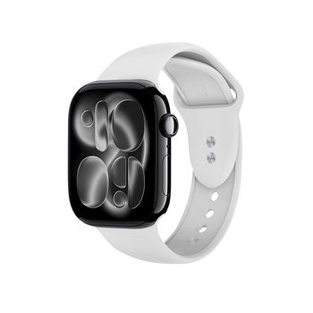 Crong Liquid - Řemínek pro Apple Watch 42/44/45/49 mm (bílý)