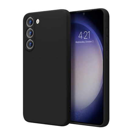 Crong Color Cover - Silikonowe etui do Samsung Galaxy S23+ (czarny)
