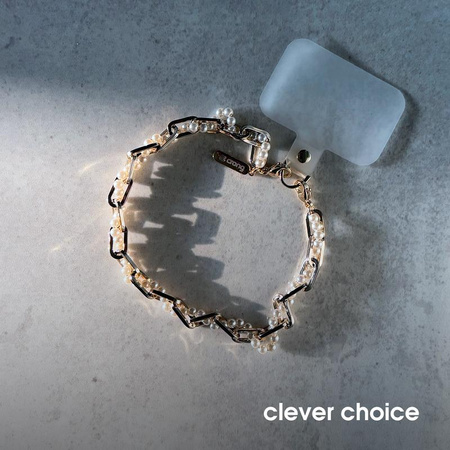 Crong Phone Charm Glam Twist – łańcuszek do telefonu na nadgarstek z perełkami