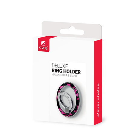 Crong Deluxe RING Holder - Магнитен държач за телефон MagSafe (Розова костенурка)