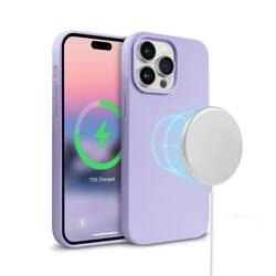 Crong Color Cover Magnetic - Θήκη σιλικόνης με MagSafe για iPhone 14 Pro Max (μοβ)
