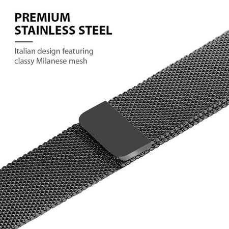 Crong Milano Steel - Ανοξείδωτο λουράκι για Apple Watch 42/44/45/49 mm (γραφίτης)