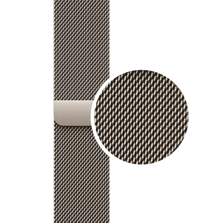 Crong Milano Steel – řemínek z nerezové oceli pro Apple Watch 44/45/46/49mm (šampaňské)
