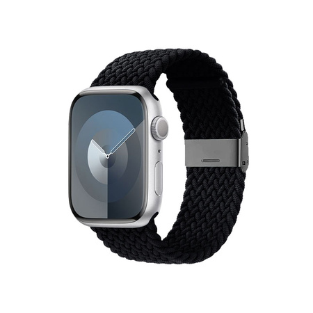 Crong Wave Band - Pletený řemínek pro Apple Watch 38/40/41 mm (grafitová)