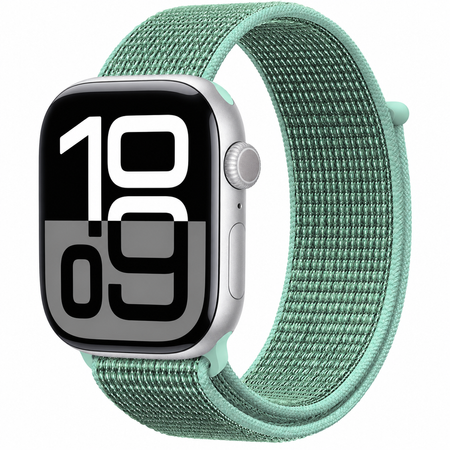 Curea sport Crong Nylon pentru Apple Watch 38/40/41/42 mm (verde atlantic)