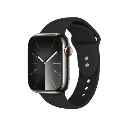 Crong Liquid - Řemínek pro Apple Watch 38/40/41 mm (černý)