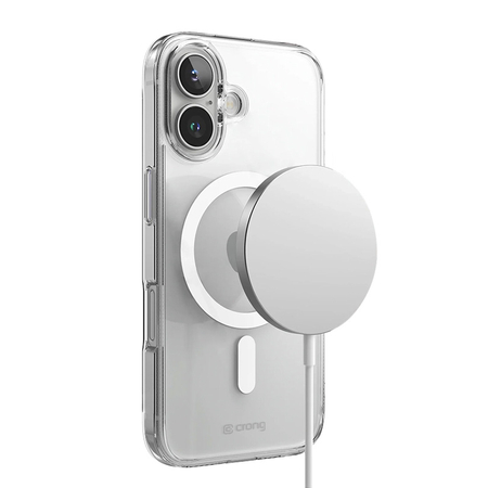 Crong Clear MAG Cover - Калъф MagSafe за iPhone 16 (прозрачен)