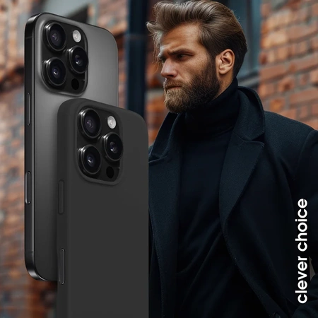 Crong Color Cover Magnetic - Hülle für iPhone 16 Pro MagSafe (schwarz)