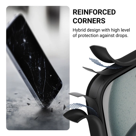 Etui Crong Hybrid Frost MAG Cover do iPhone 16 Pro Max MagSafe Matowe Black