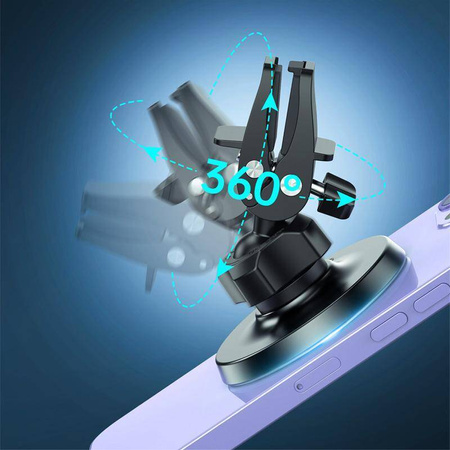 Uchwyt Samochodowy MagSafe do Telefonu na Kratkę Nawiewu Crong Carclip Magnetic Czarny