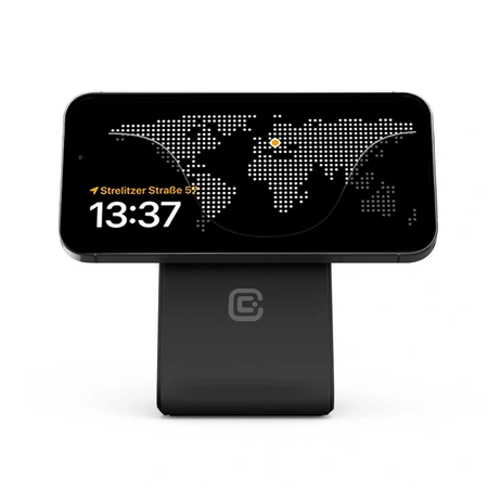 Ładowarka Indukcyjna MagSafe Crong MagSpot Pivot Stand do iPhone, Apple Watch i AirPods 3w1 Czarna