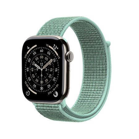Curea sport Crong Nylon pentru Apple Watch 38/40/41/42 mm (verde atlantic)